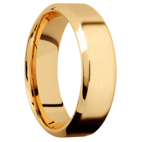 14K Yellow Gold + Satin , Polish Finish