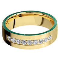 14K Yellow Gold + Satin Finish