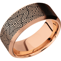 10K Rose Gold + Satin , Satin Finish