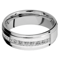 14K White Gold + Crosssatin , Polish Finish
