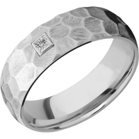 10K White Gold + Rock Finish