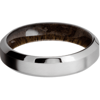 18K White Gold + Anglesatin , Polish Finish + Walnut