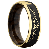 14K Yellow Gold + Polish Finish + Ziricote