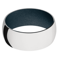 Palladium Silver + Polish Finish + Blue Titanium
