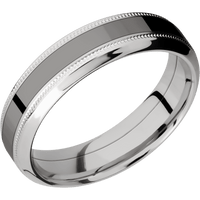 14K White Gold + Satin , Polish Finish