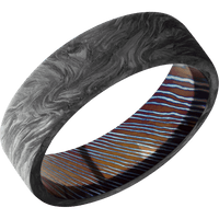 Forged Carbon Fiber + None Finish + Titanium Damascus