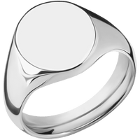 Medium Oval signet ring (16x13mm) in Cobalt Chrome, with a Wide style band.