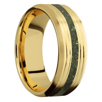 14K Yellow Gold + Treebark3 , Satin Finish