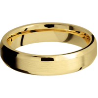 10K Yellow Gold + Satin , Polish Finish