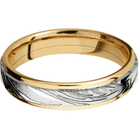 10K Yellow Gold + Polish , Sand Finish