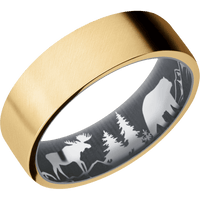 10K Yellow Gold + Anglesatin Finish + Tantalum