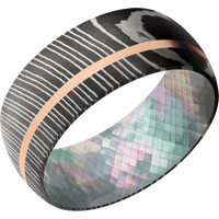 Damascus + Acid Finish + Black Mother of Pearl