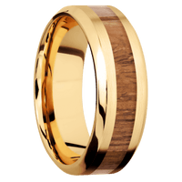 22K Yellow Gold + Satin , Polish Finish