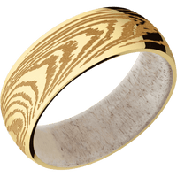 10K Yellow Gold + Polish Finish + Antler