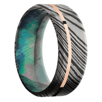 Damascus + Acid Finish + Black Mother of Pearl