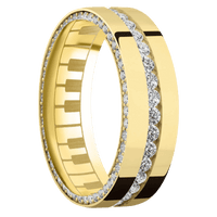 14K Yellow Gold + Polish Finish