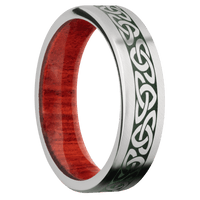 Platinum + Anglesatin Finish + Red Heart