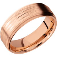14K Rose Gold + Treebarkh , Bead Finish