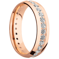 14K Rose Gold + Polish Finish