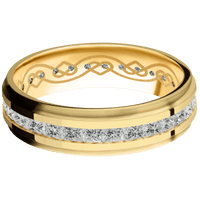 10K Yellow Gold + Polish , Satin Finish