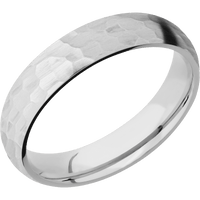 14K White Gold + Hammer Finish