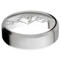 10K White Gold + Satin , Bead Finish