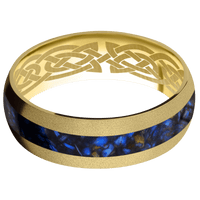 18K Yellow Gold + Sand Finish