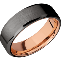 Tantalum Noir + Satin , Polish Finish + 14K Rose Gold