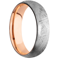 Meteorite + None Finish + 14K Rose Gold