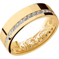 14K Yellow Gold + Polish Finish