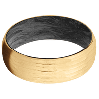 18K Yellow Gold + Treebarkh Finish + Forged Carbon Fiber