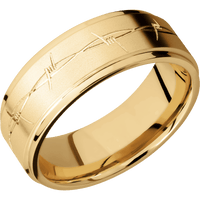 10K Yellow Gold + Bead , Polish Finish
