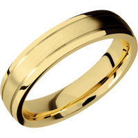 10K Yellow Gold + Satin , Polish Finish