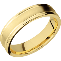 10K Yellow Gold + Satin , Polish Finish