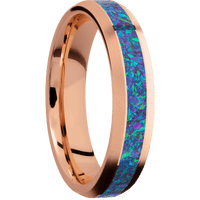 14K Rose Gold + Polish , Bead Finish