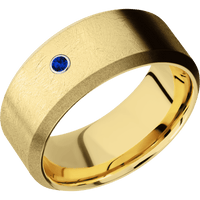 10K Yellow Gold + Distressed , Sand Finish