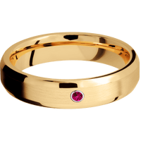 10K Yellow Gold + Satin , Polish Finish