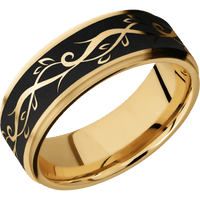 10K Yellow Gold + Satin , Satin Finish