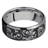 Tantalum + Polish , Polish Finish + 14K White Gold