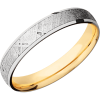 14K White Gold + Polish Finish + 10K Yellow Gold