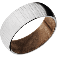 14K White Gold + Treebark1 Finish + Maple Burl