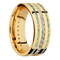 18K Yellow Gold + Polish Finish