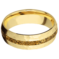 10K Yellow Gold + Hammer Finish