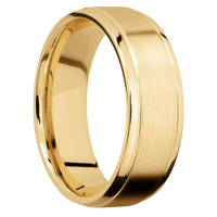 10K Yellow Gold + Satin , Polish Finish