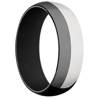 10K White Gold + Polish Finish + Black