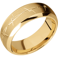 10K Yellow Gold + Sand , Polish Finish