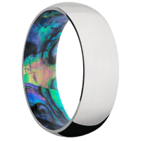 Palladium Silver + Polish Finish + Abalone