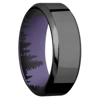 Zirconium + Polish , Polish Finish + Bright Purple