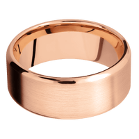 14K Rose Gold + Satin , Polish Finish