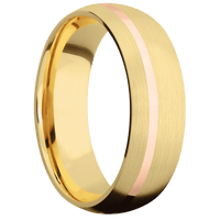 14K Yellow Gold + Satin , Satin Finish